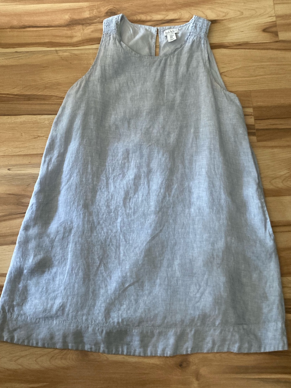 Nicole Miller light blue/chambray linen dress